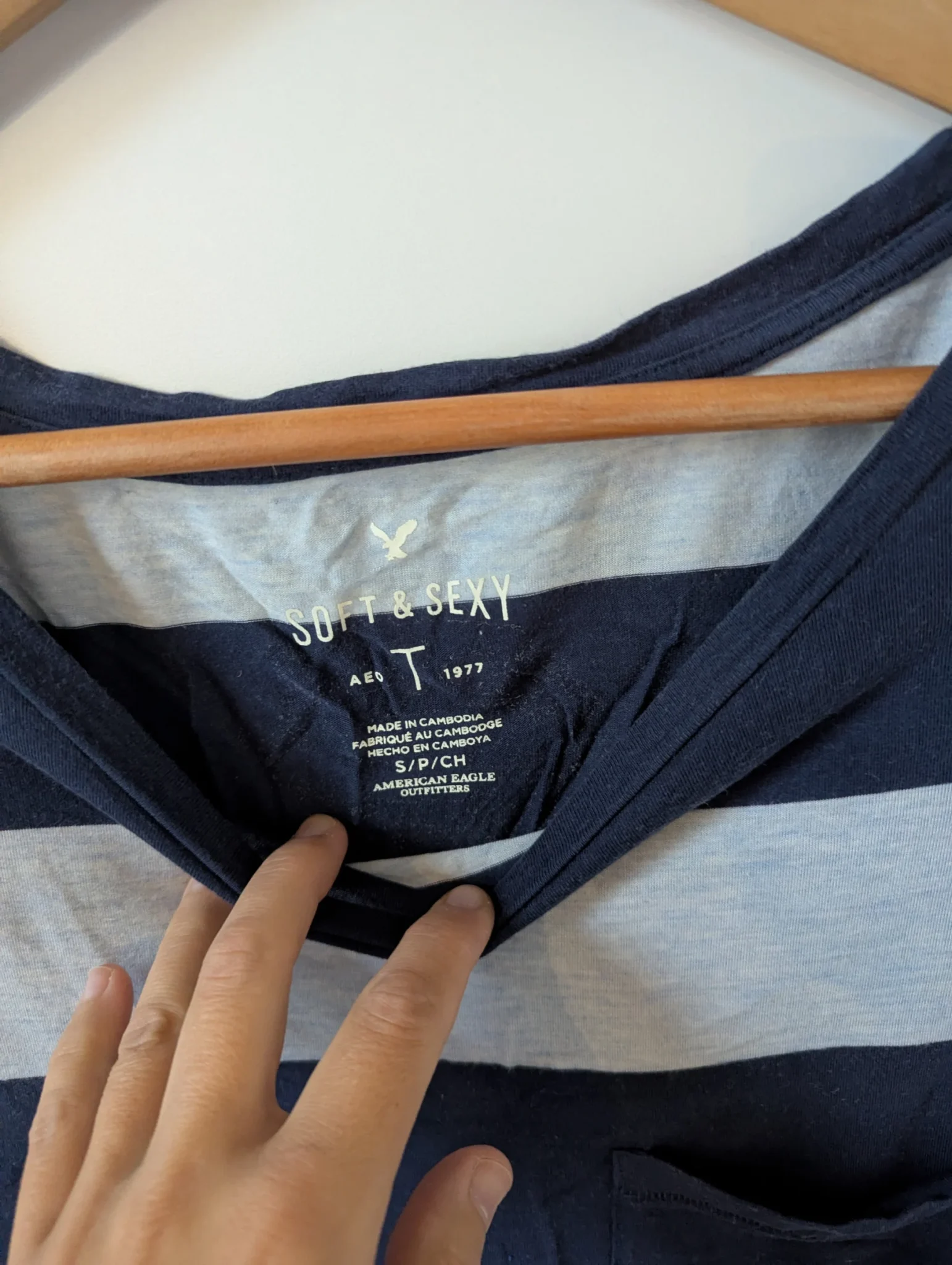 Image for American Eagle striped T-shirt, size S