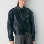 Featured thumbnail for Veste aviateur Aritza en cuir vegan - Small - Brun mocha