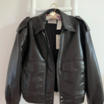 Thumbnail for Veste aviateur Aritza en cuir vegan - Small - Brun mocha