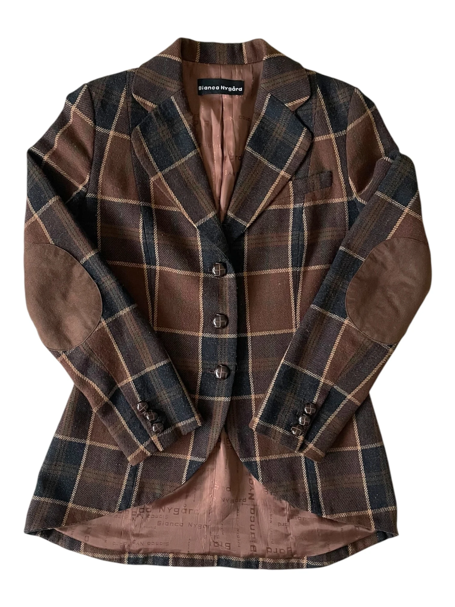 Preppy/equestrian-style checked jacket *Other seconde main