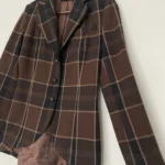 Thumbnail for Veston à carreaux preppy / équestre
