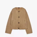 Featured thumbnail for Veste matelassée Zara – XS | Camel moyen