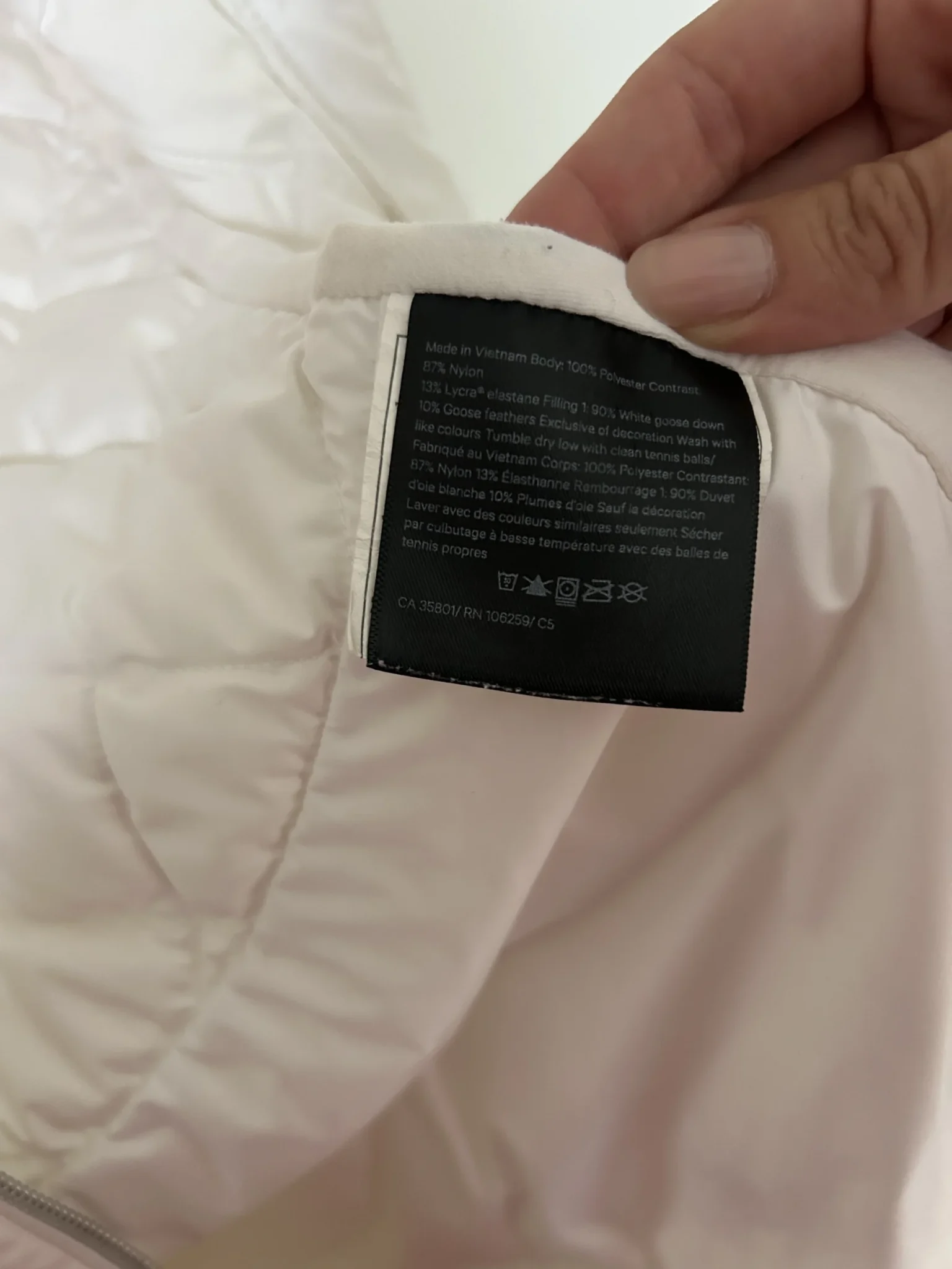 Image for Veste sans manches en duvet Lululemon – Taille 4 | Blanc