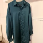 Thumbnail for Dynamite green satin dress