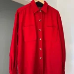 Featured thumbnail for Redstone vintage Y2K oversized red wool-blend overshirt