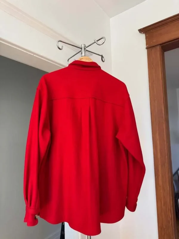 Image for Redstone vintage Y2K oversized red wool-blend overshirt