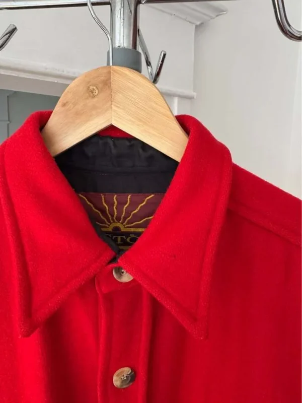 Image for Redstone vintage Y2K oversized red wool-blend overshirt