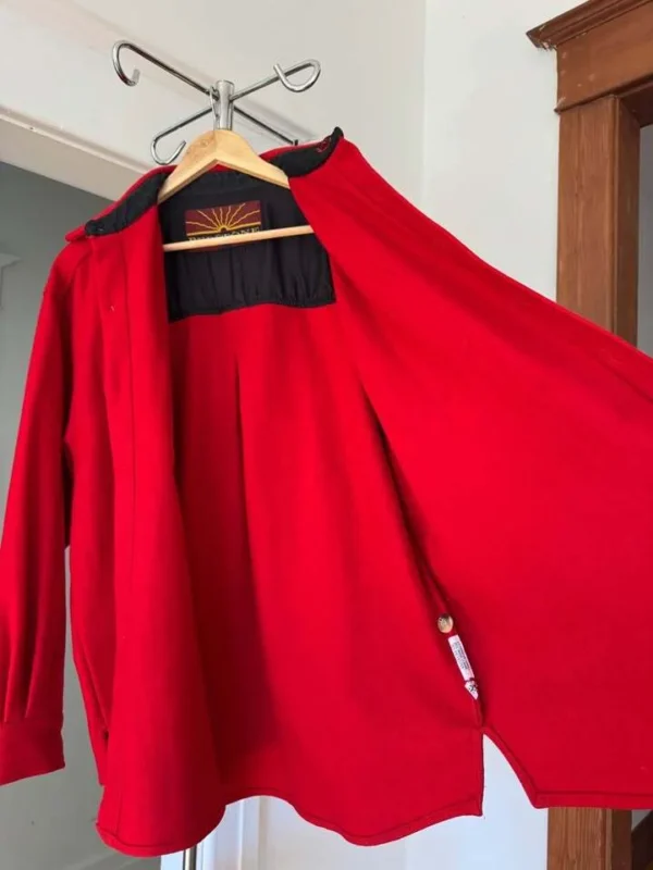 Image for Redstone vintage Y2K oversized red wool-blend overshirt