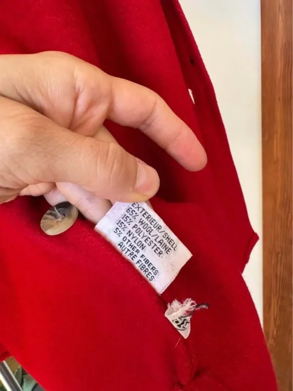Image for Redstone vintage Y2K oversized red wool-blend overshirt