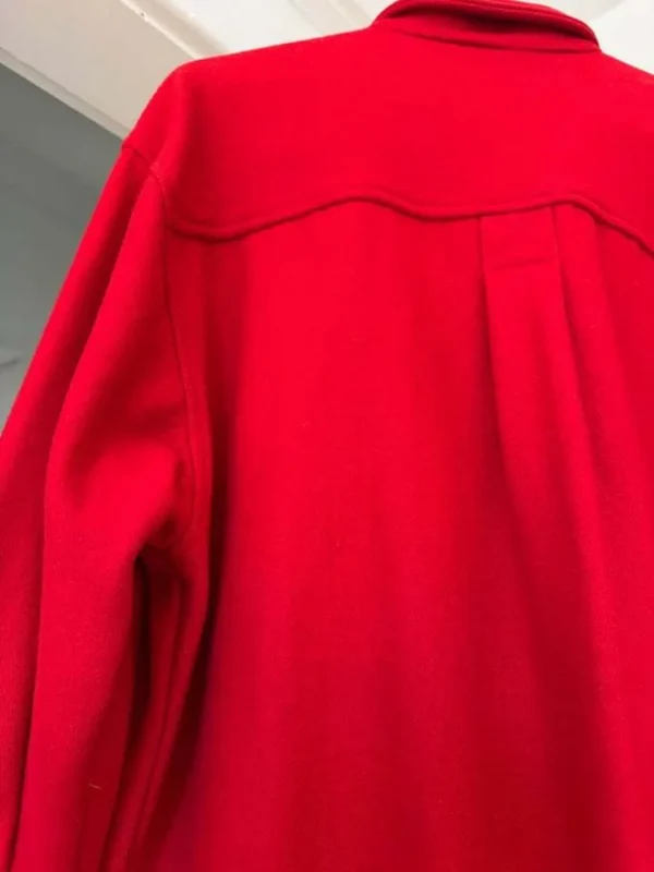 Image for Redstone vintage Y2K oversized red wool-blend overshirt