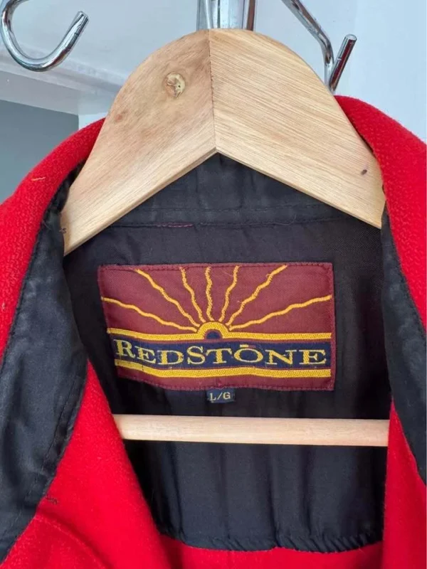 Image for Redstone vintage Y2K oversized red wool-blend overshirt