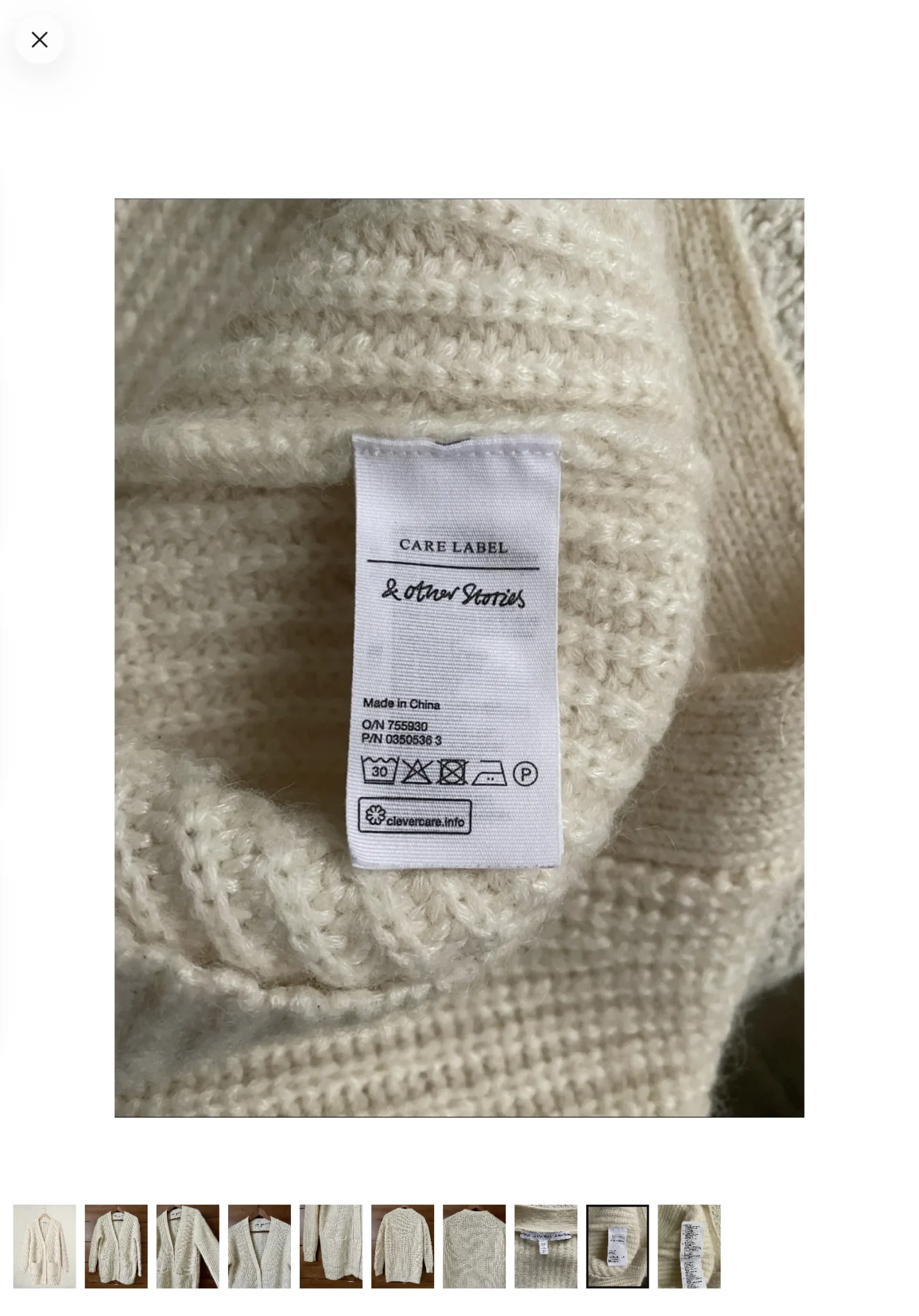 Image for Alpaca and wool cardigan