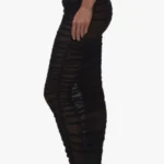Thumbnail for Good American Sheer Mesh Ruched Skirt