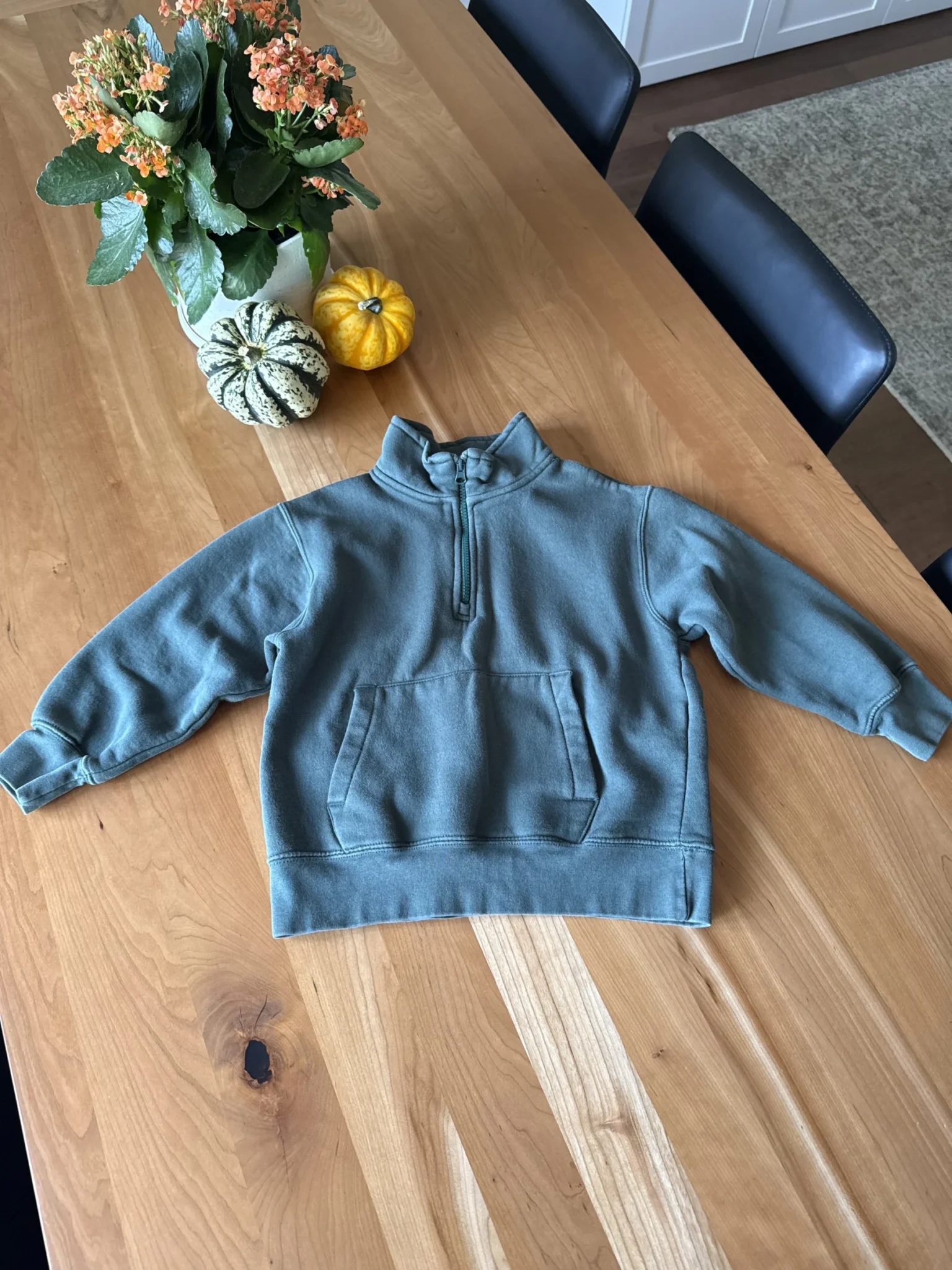 Featured image for Green half-zip jumper