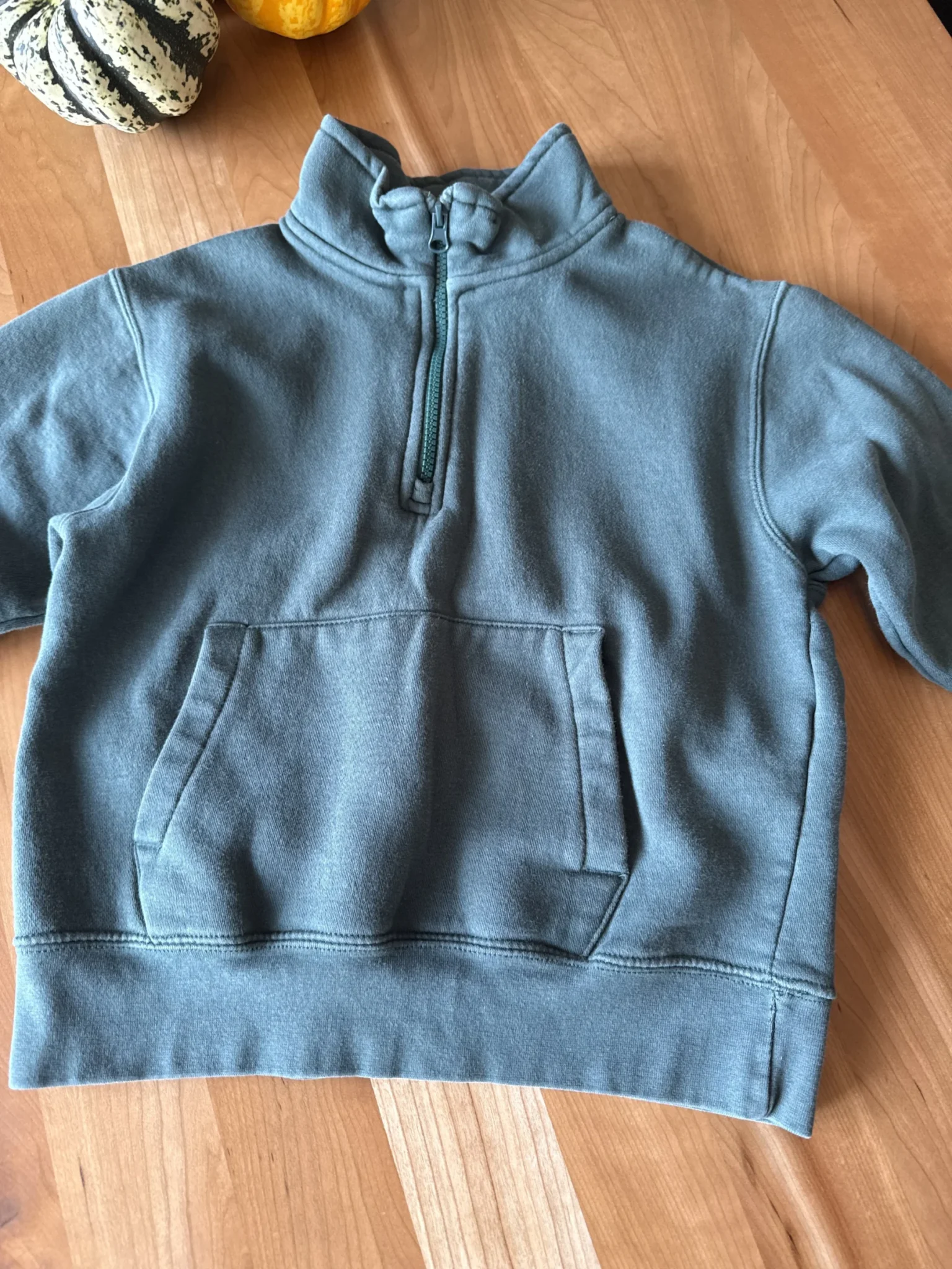 Image for Green half-zip jumper