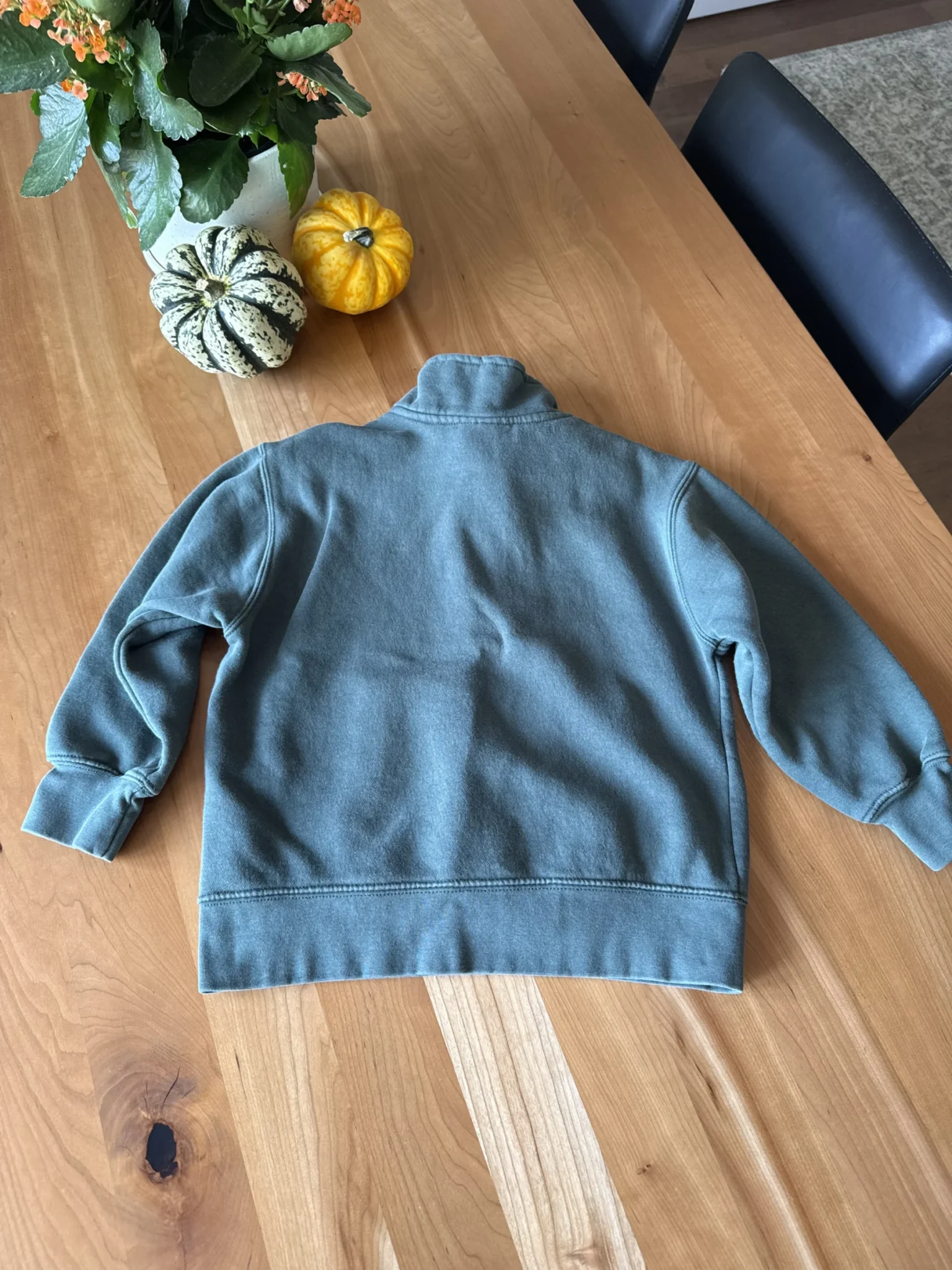 Image for Green half-zip jumper