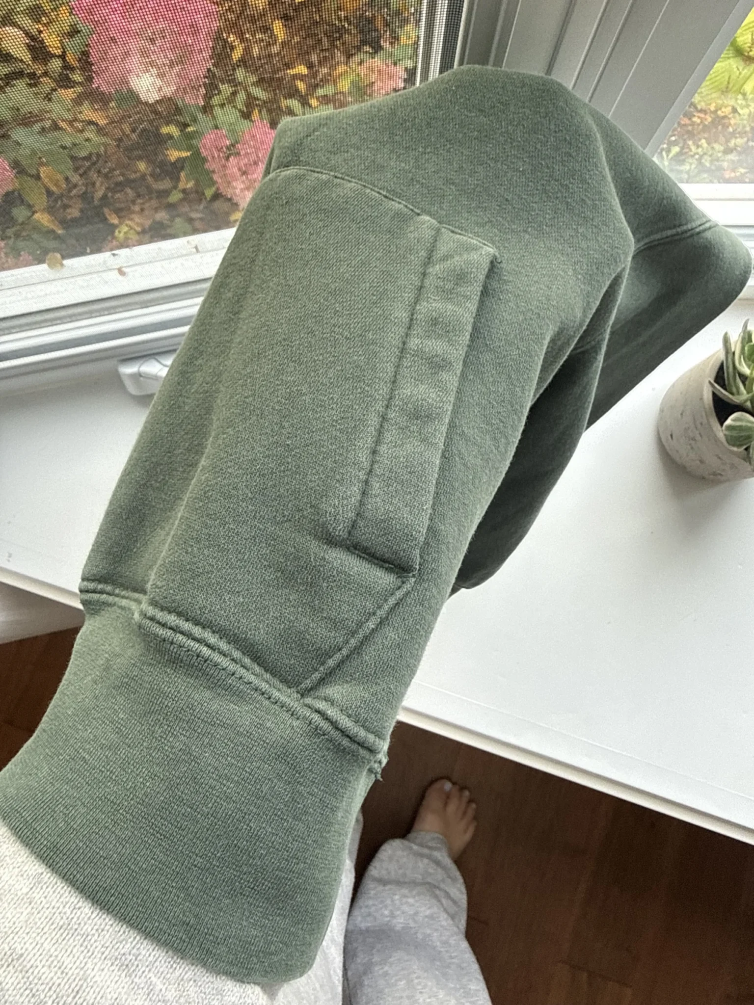 Image for Green half-zip jumper