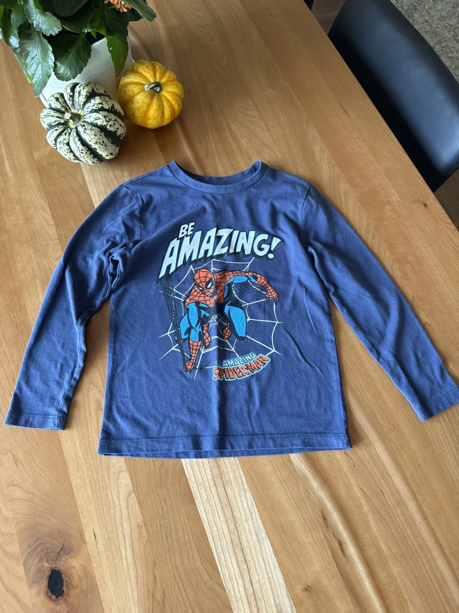 Featured image for Manches longues bleu Spiderman