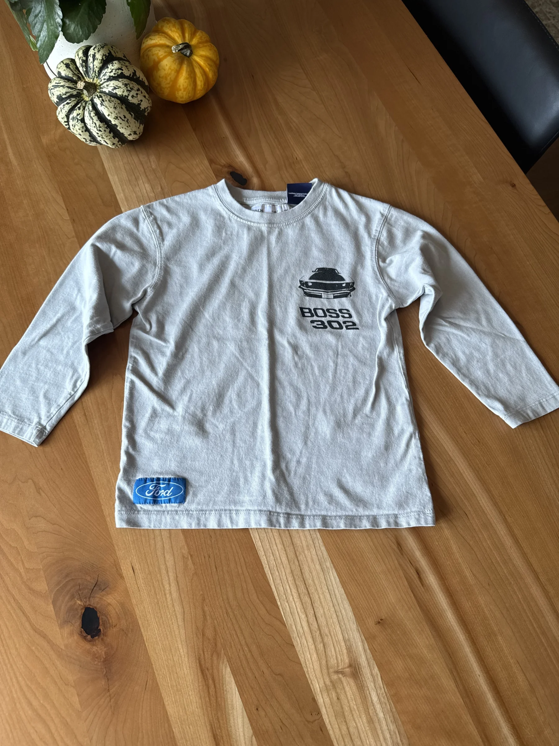Ford car grey long-sleeved top Zara seconde main