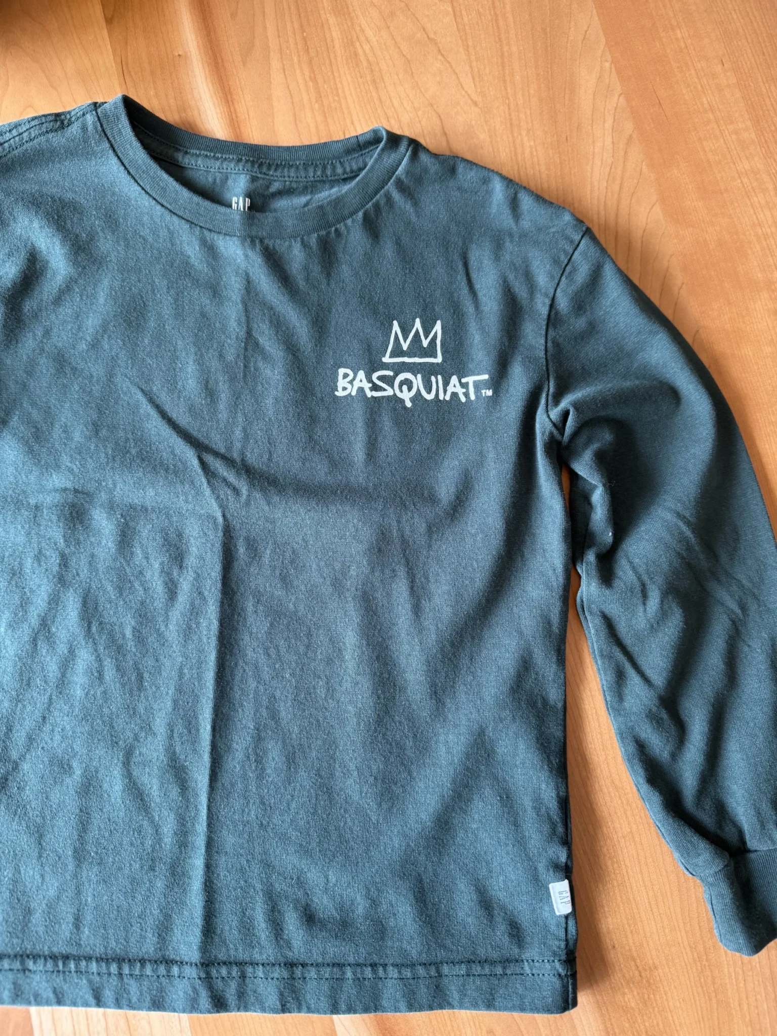 Image for Basquiat green long-sleeved top