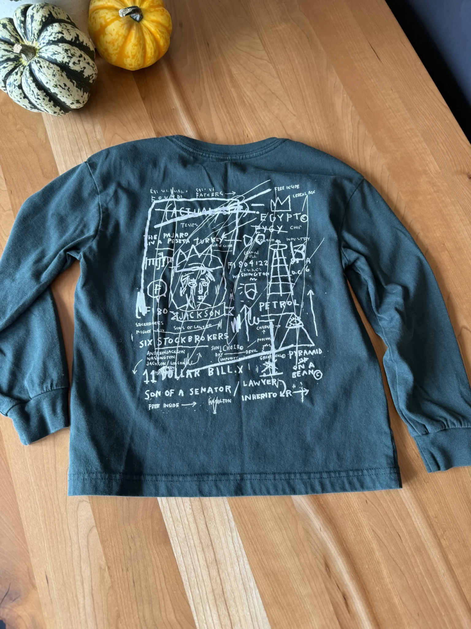 Image for Basquiat green long-sleeved top