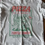 Thumbnail for White long-sleeved Pizza Ninja Turtles T-shirt