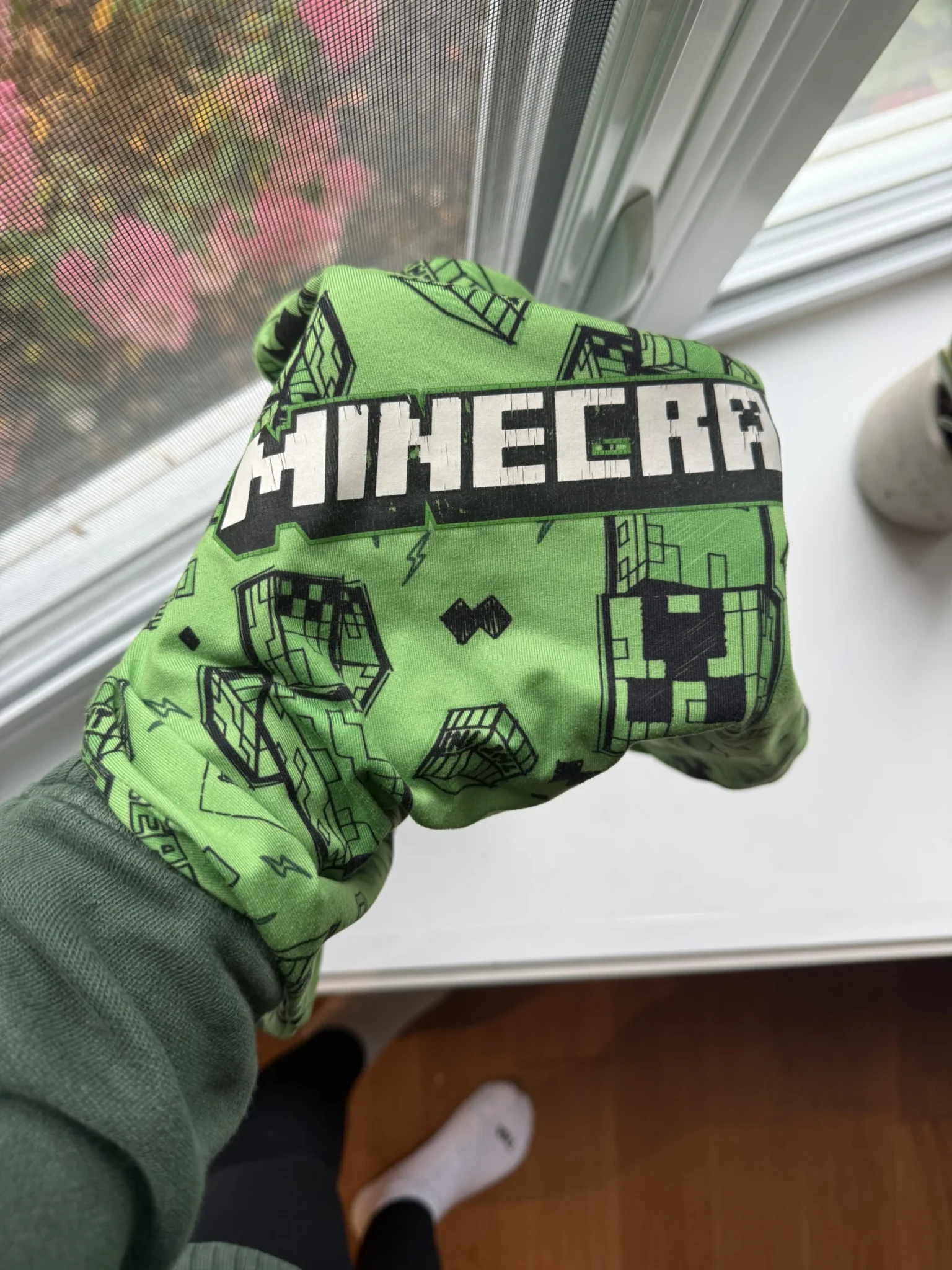 Image for Green Minecraft pyjamas