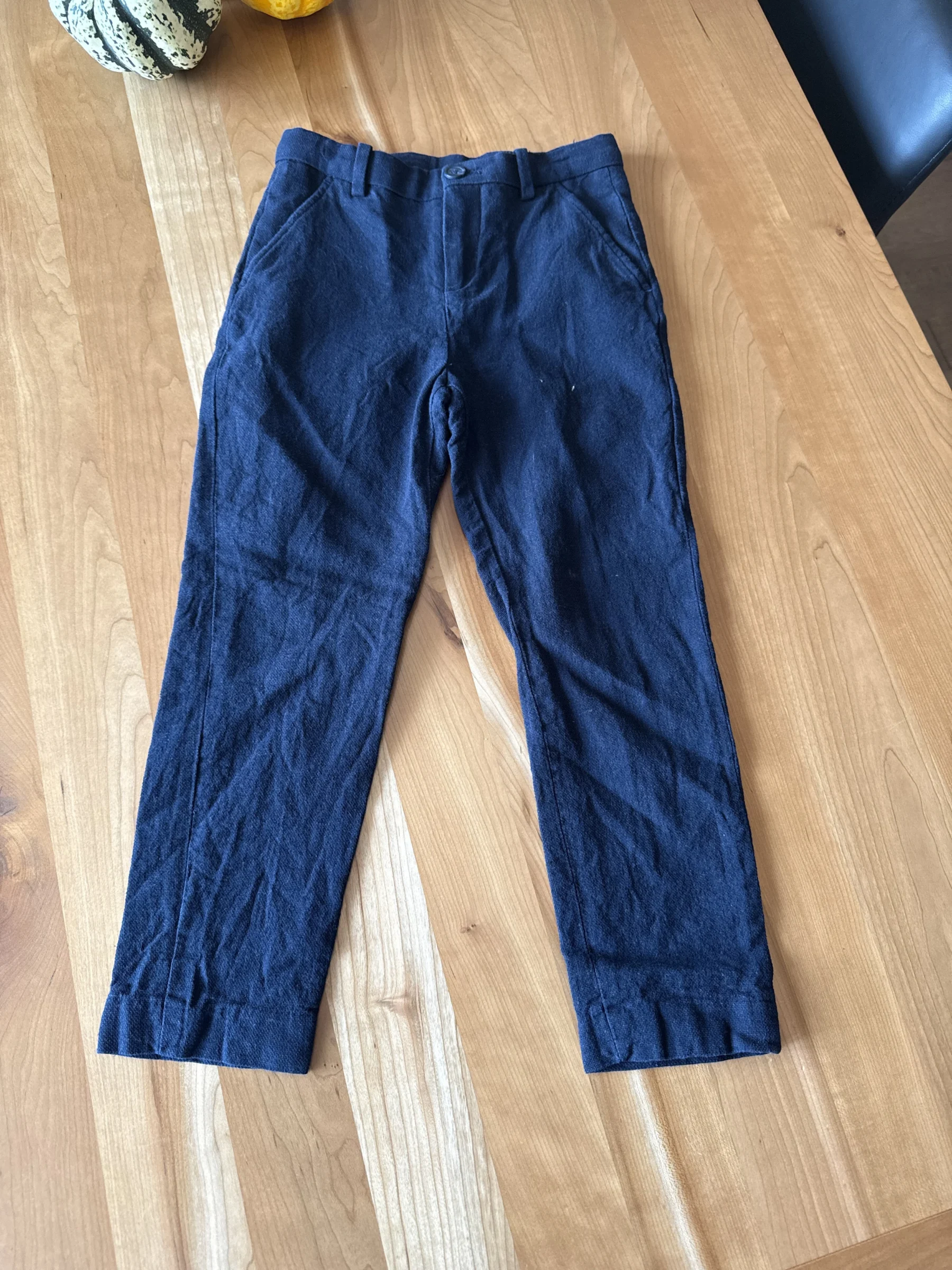 Navy blue linen trousers HM seconde main
