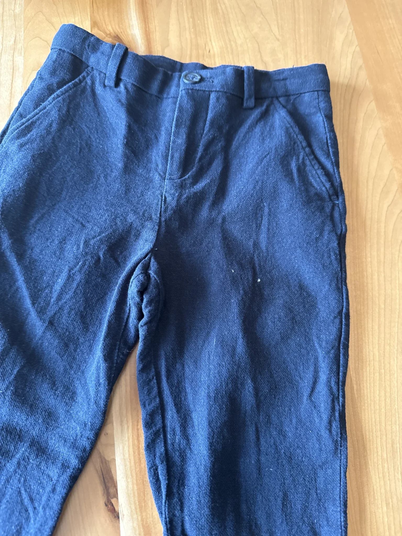 Image for Navy blue linen trousers