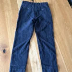 Thumbnail for Navy blue linen trousers