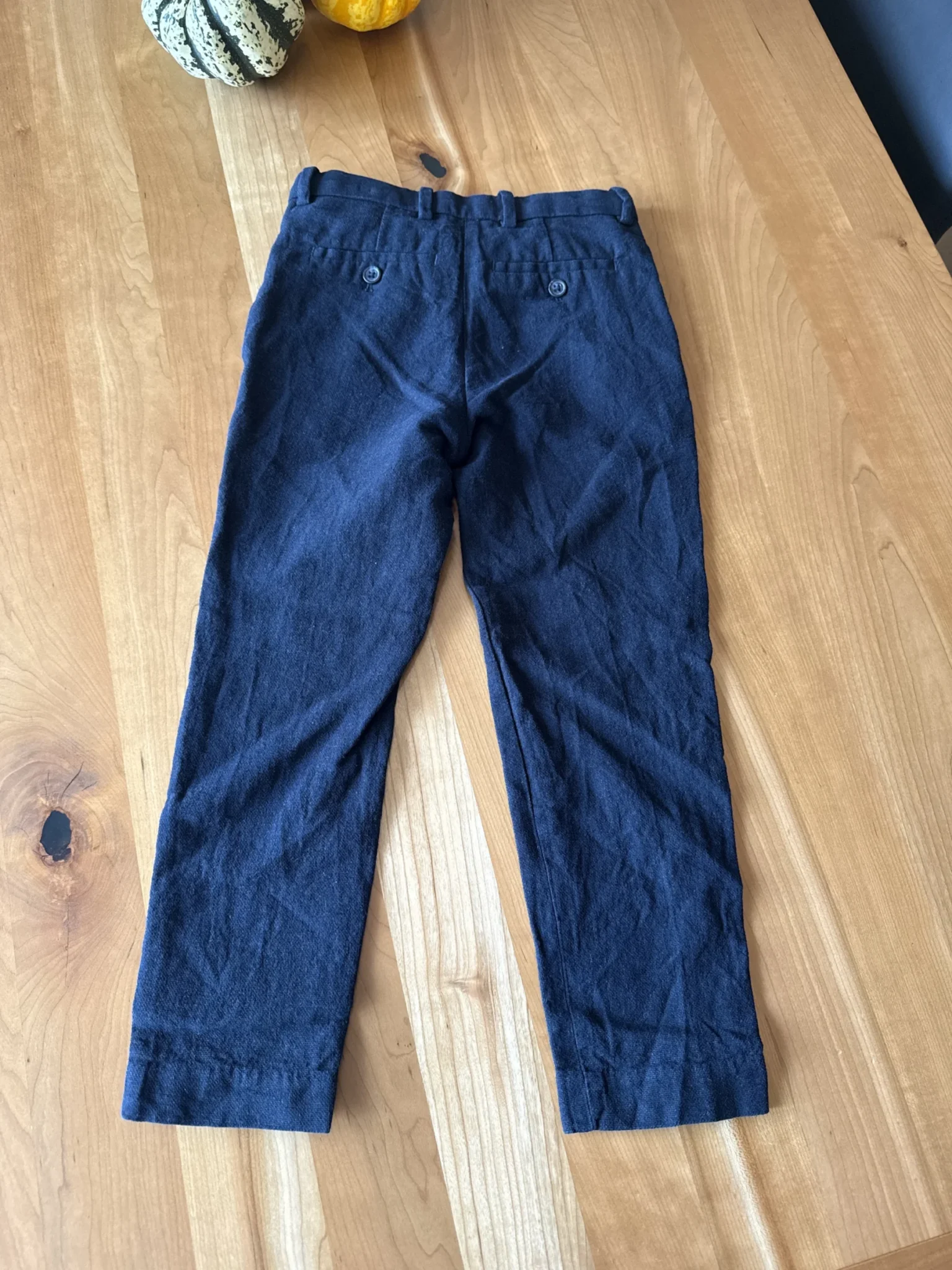 Image for Navy blue linen trousers