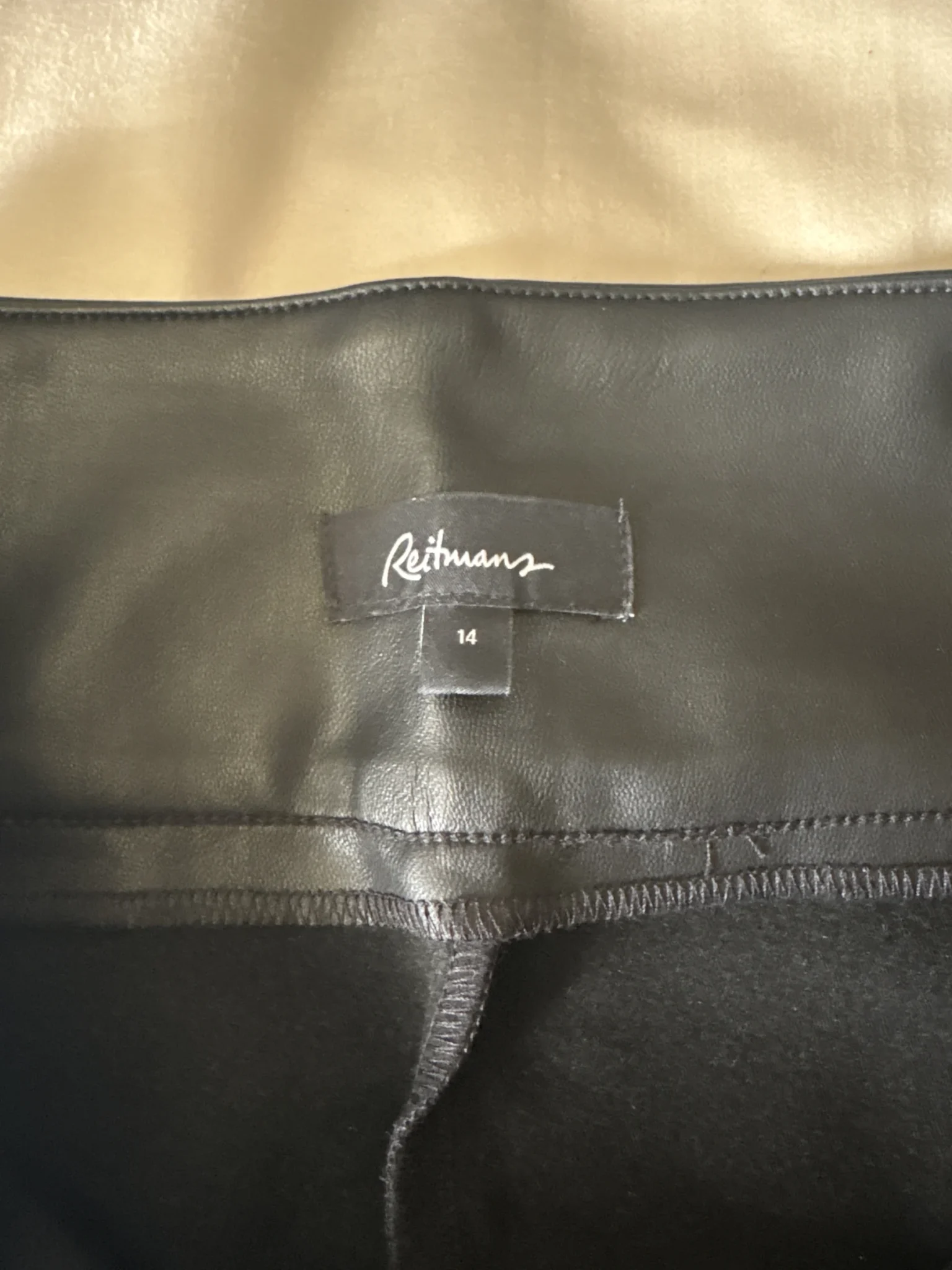Image for Faux leather trousers