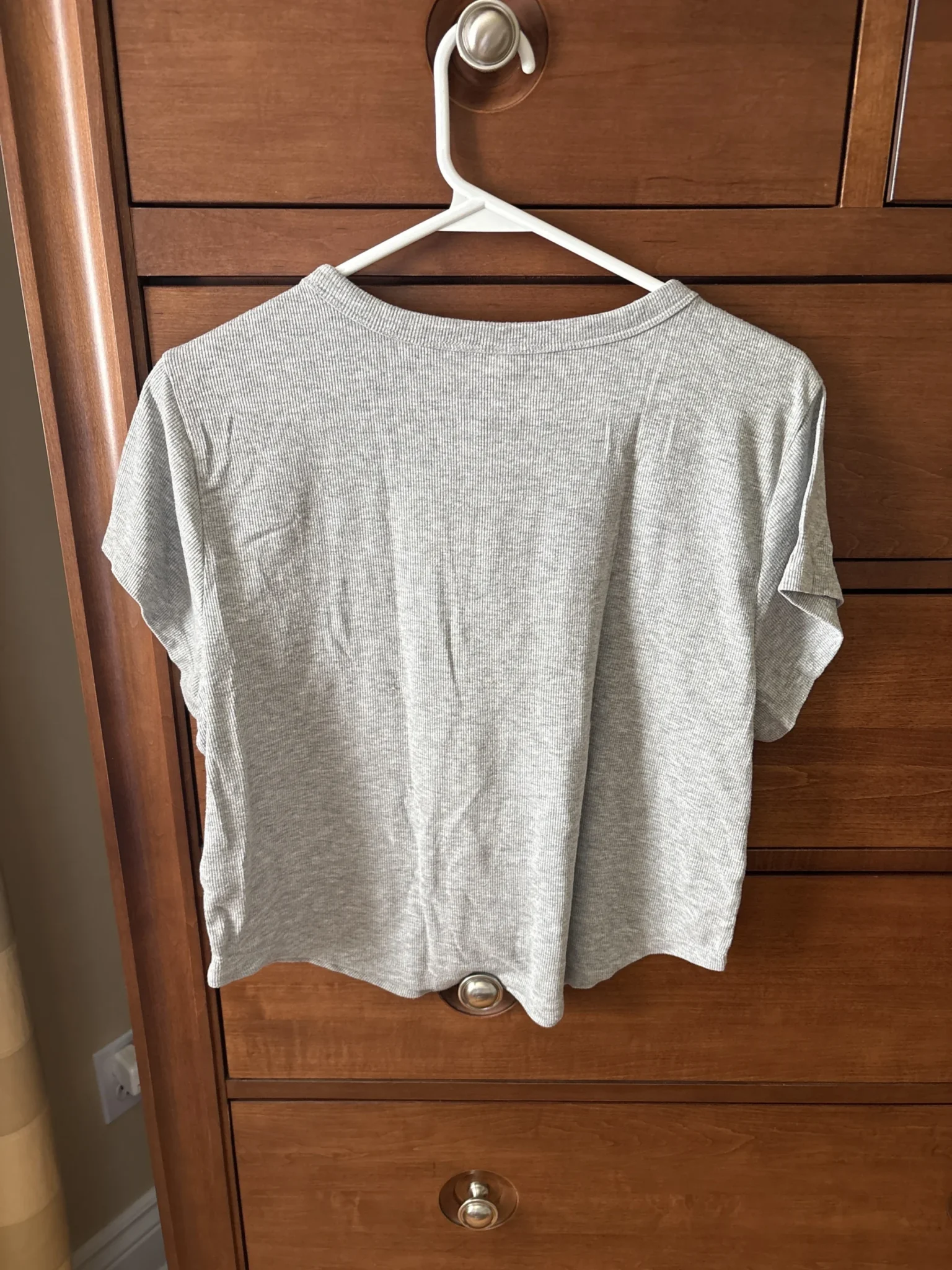 Image for Grey short-sleeved jumper
