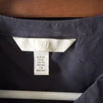 Thumbnail for Navy blue three-quarter-sleeve blouse