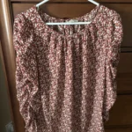 Featured thumbnail for Blouse fleurie orange brûlé