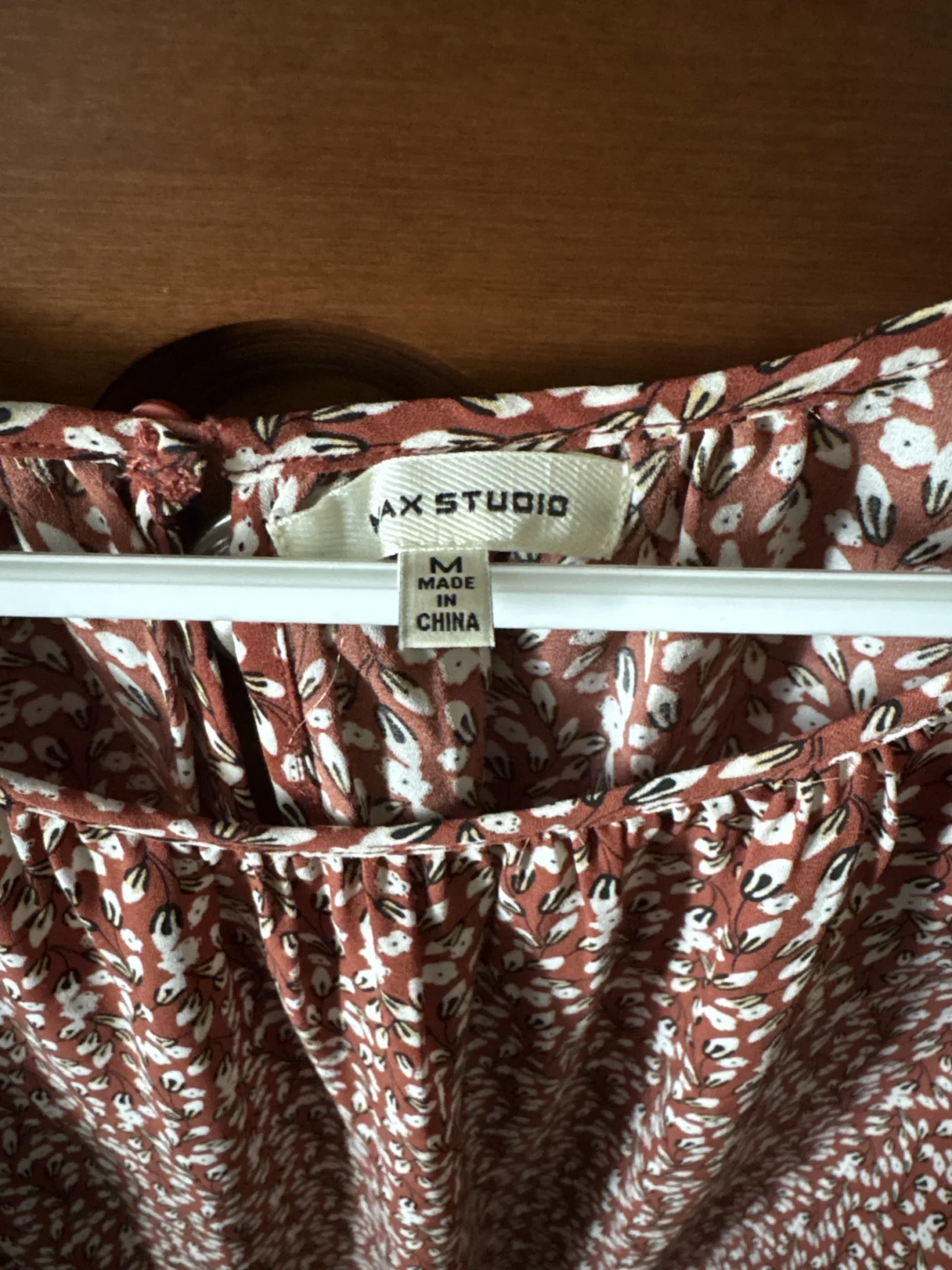 Image for Blouse fleurie orange brûlé