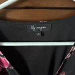 Thumbnail for Black dress with pink flowers