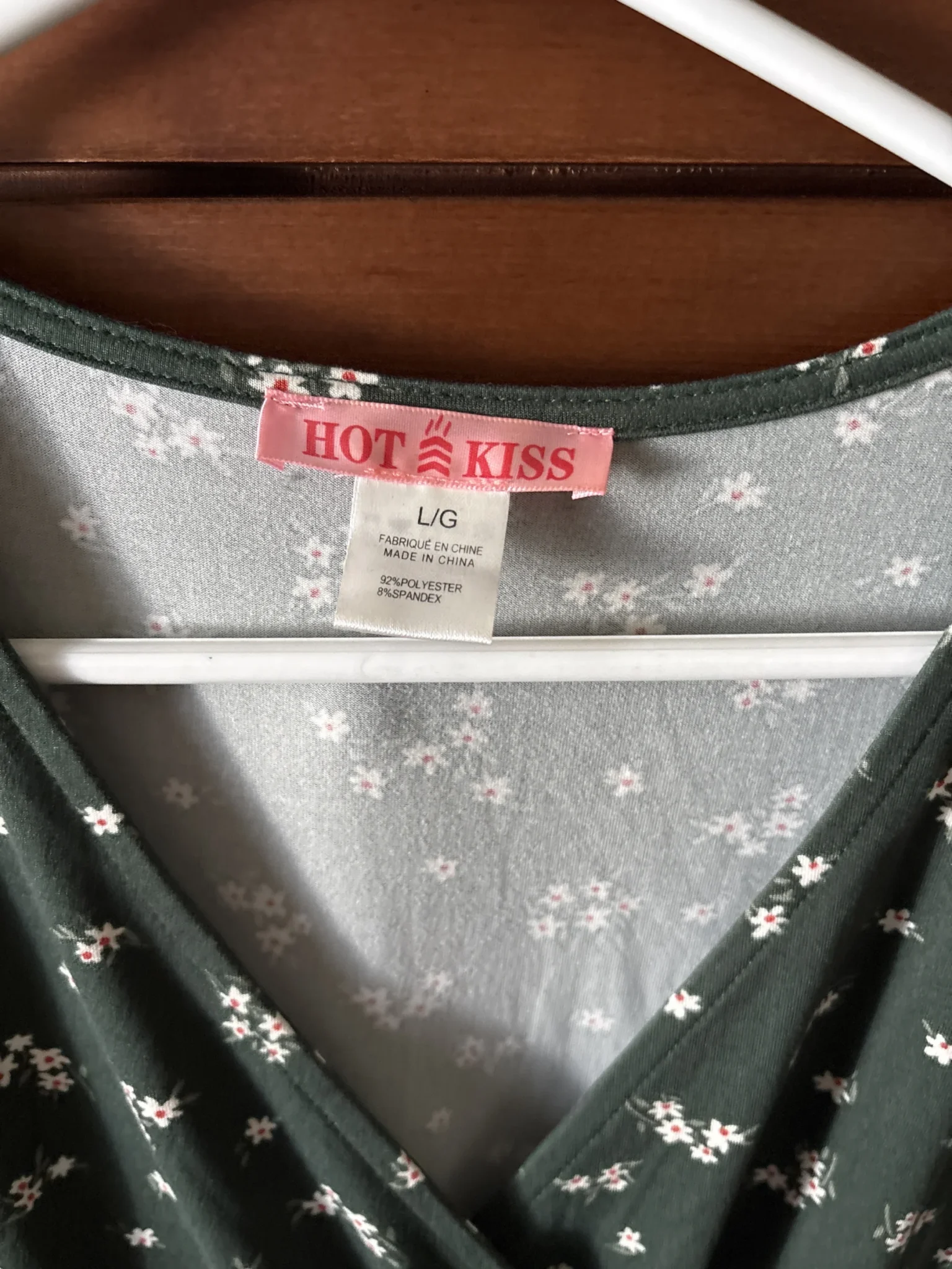 Image for Green dress with white flowers
