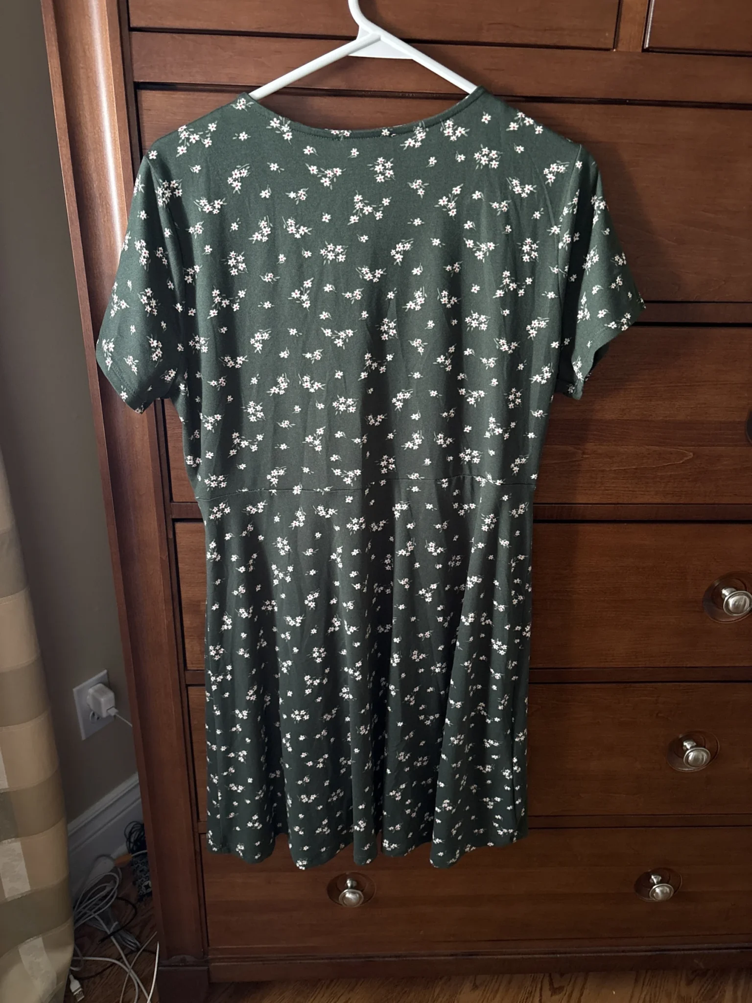 Image for Green dress with white flowers