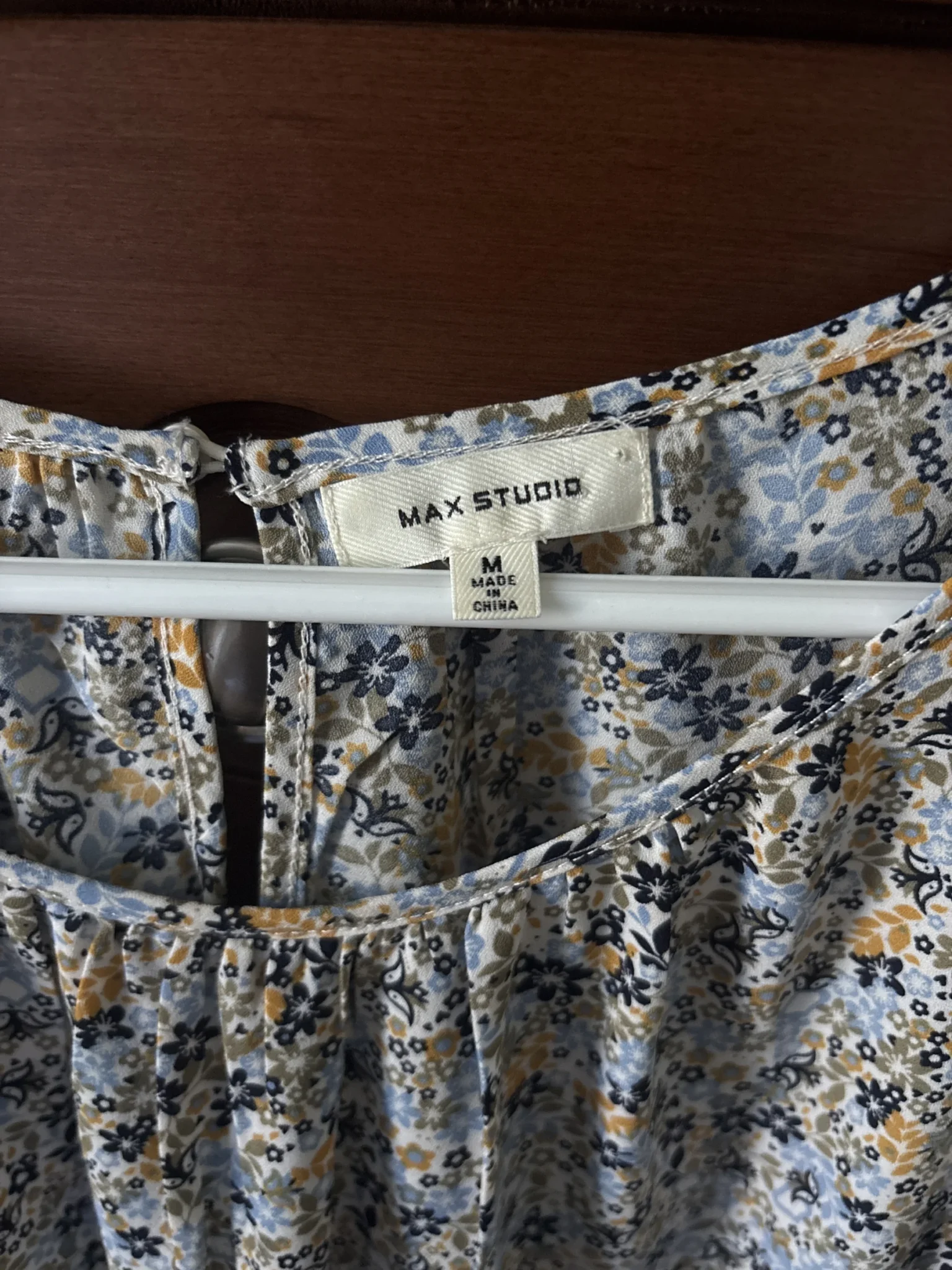 Image for Blue, yellow and green floral blouse