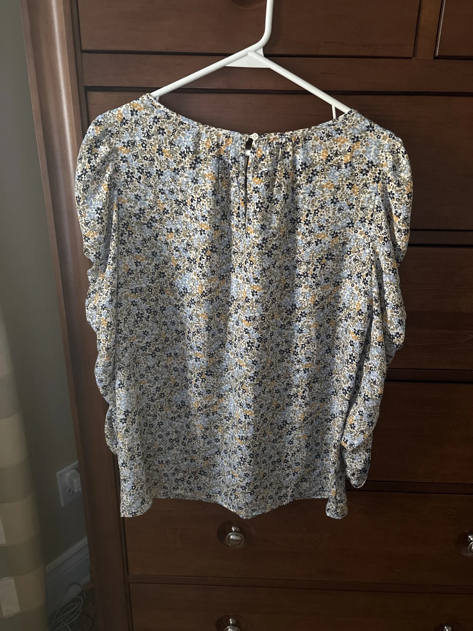 Image for Blue, yellow and green floral blouse