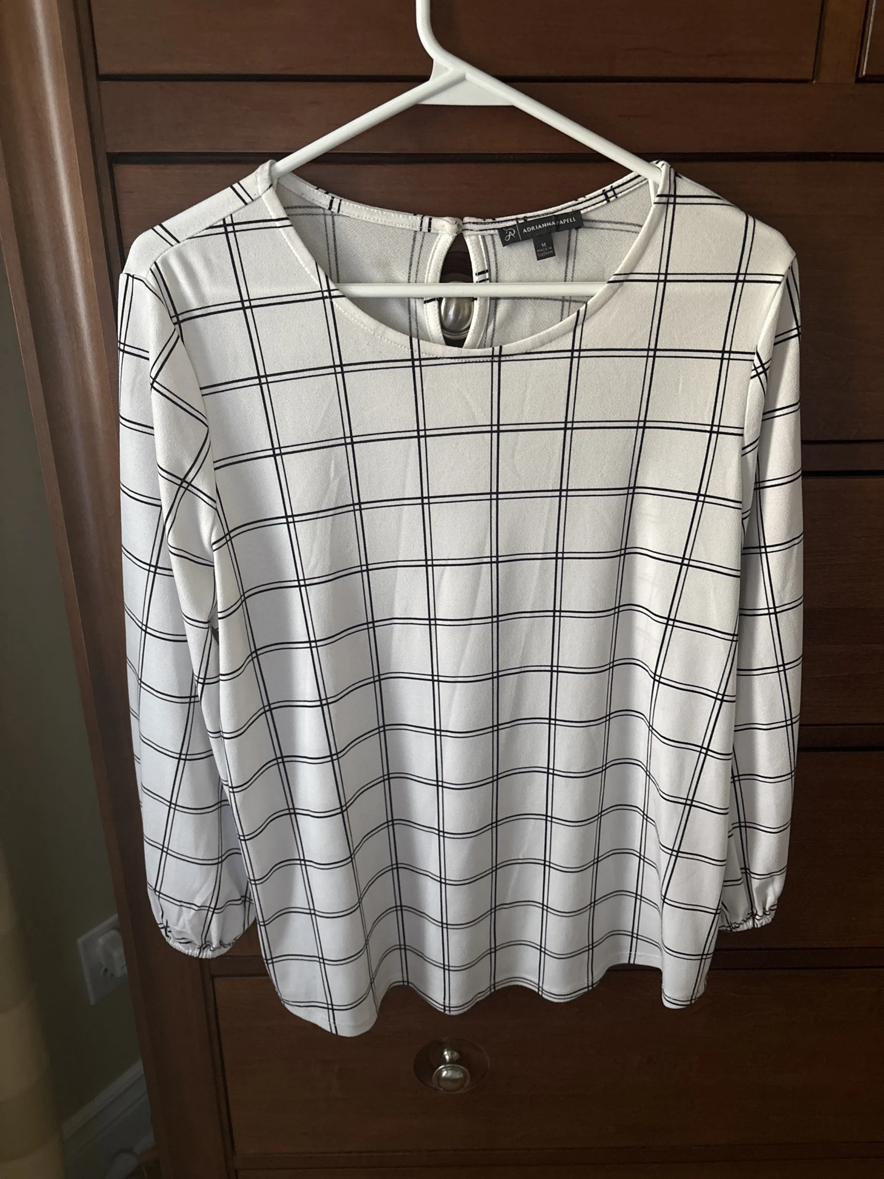 White jumper with black checks *Other seconde main