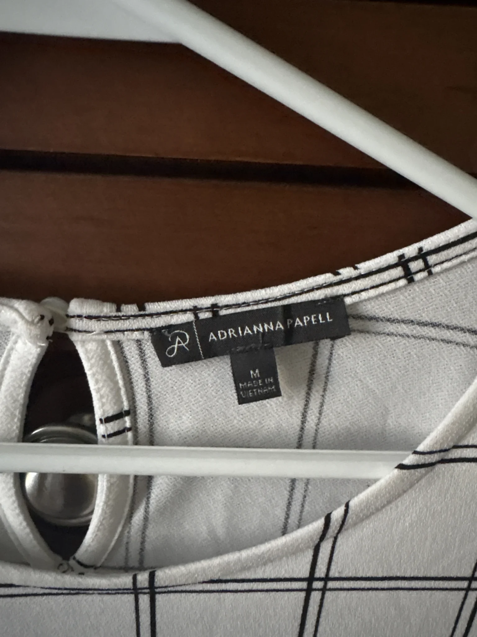 Image for White jumper with black checks