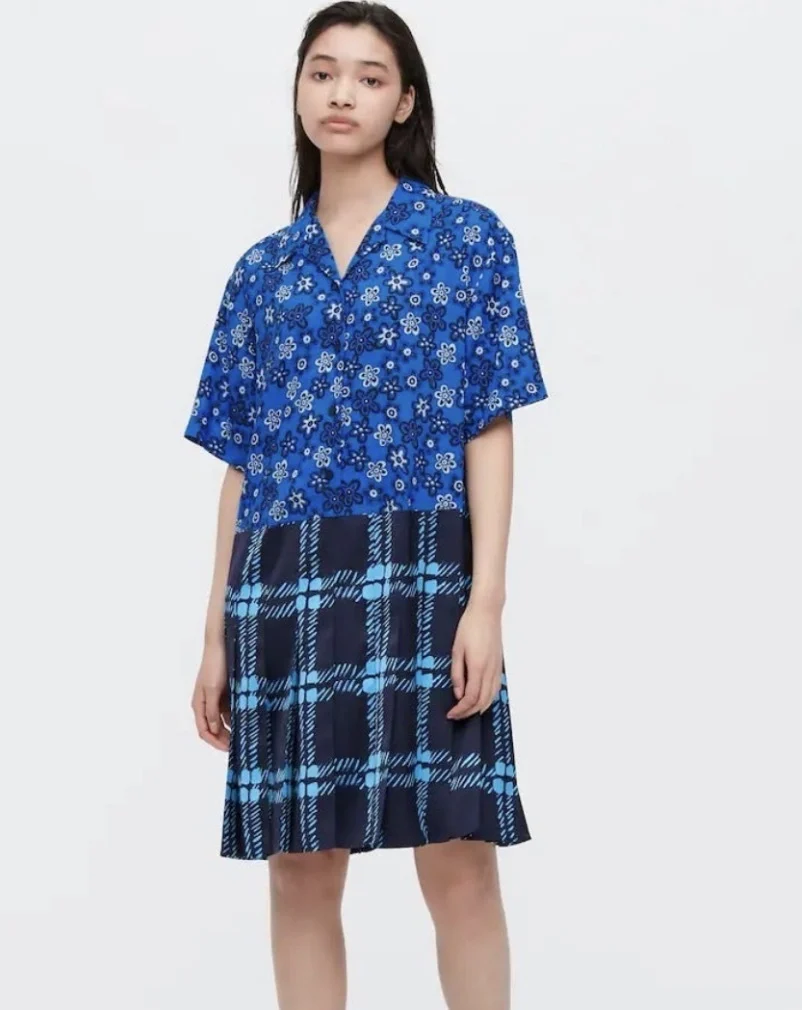 Marni X Uniqlo open-front pleated dress, size M Uniqlo seconde main