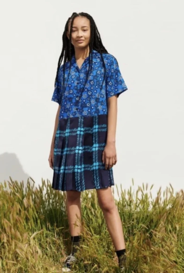 Image for Marni X Uniqlo open-front pleated dress, size M