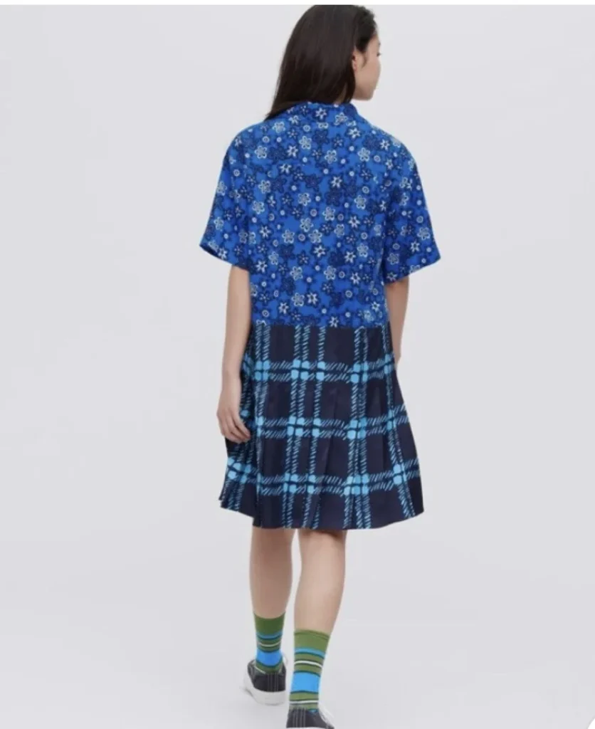 Image for Marni X Uniqlo open-front pleated dress, size M