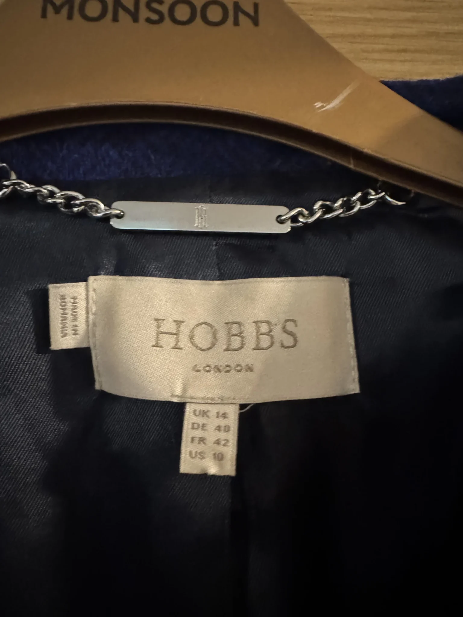 Image for Hobbs London 100% wool blazer jacket