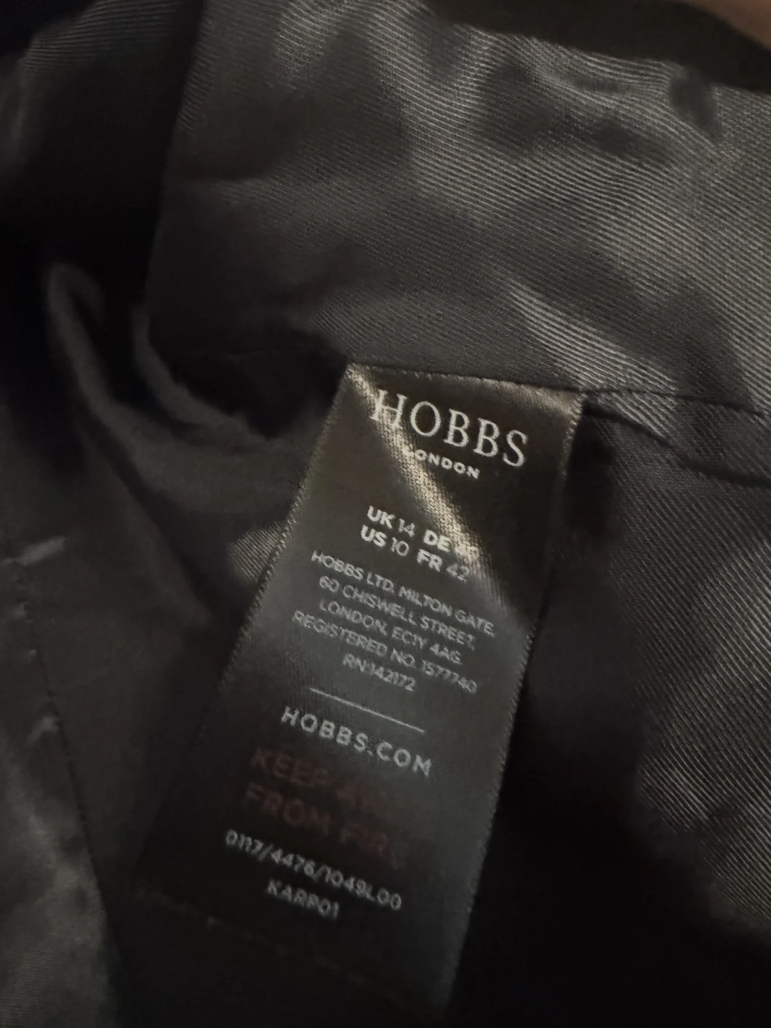 Image for Hobbs London 100% wool blazer jacket