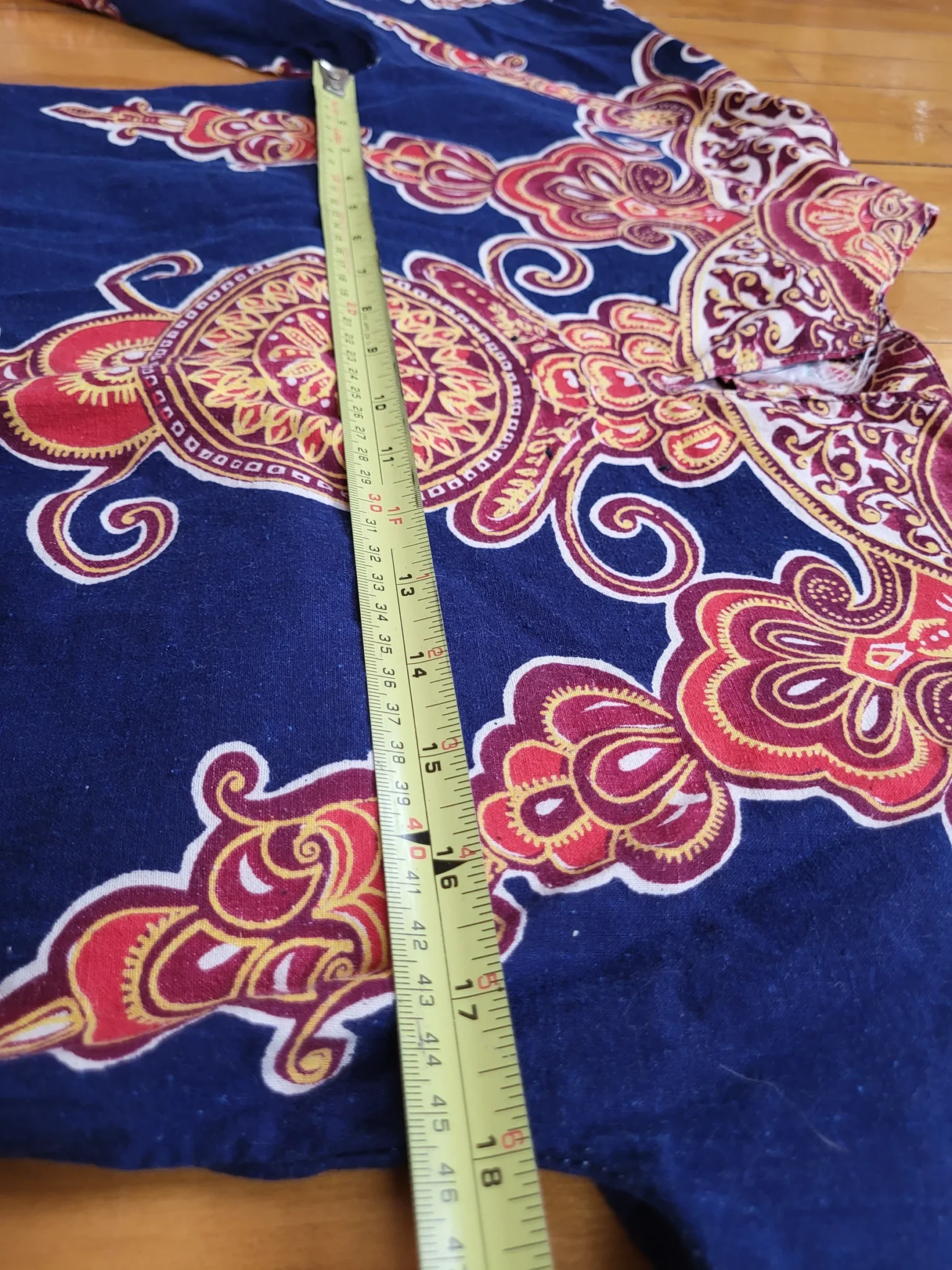 Image for Authentic 70s Vintage Boho Navy blue Dashiki Tunic hippie