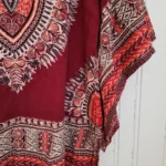 Thumbnail for Authentic 70s Vintage Boho Burgundy Dashiki Tunic hippie